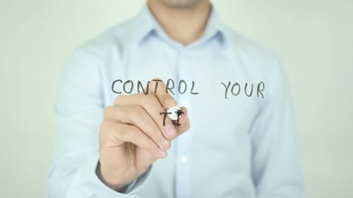Control Your Time, Writing On Screen