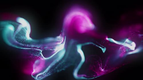 Dynamic Abstract Glowing Particle Wave Background