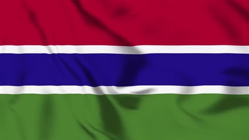 Realistic Waving Flag of Gambia