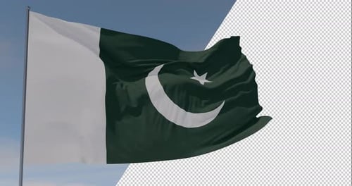 Waving Flag of Pakistan Seamless Loop