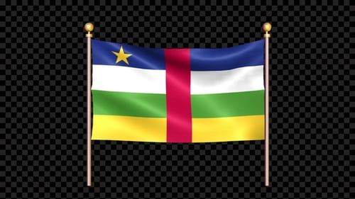 Central African Republic Flag Waving Animation