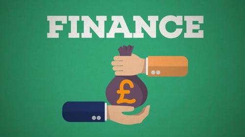 Animated Hand Giving Money Bag in Flat Design Style
