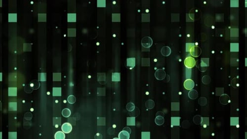 Dynamic Abstract Background with Glowing Geometric Shapes