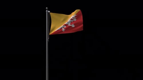 Drapeau du Bhoutan avec Alpha 4K