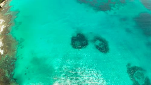 Transparent Blue Sea Water in the Lagoon
