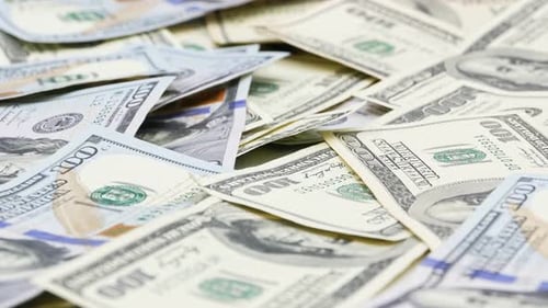 Pile of Money Close Up