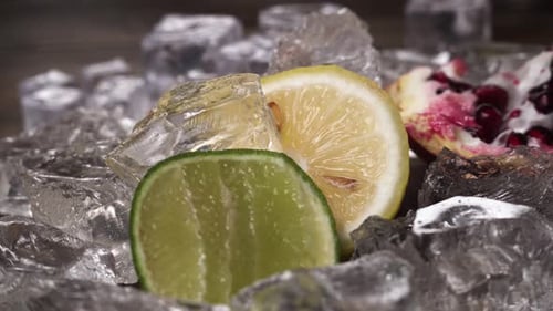 Refreshing Citrus and Pomegranate with Crushed Ice