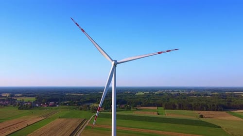 Close Up Shot of Windmill in Summer