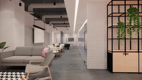 Interior Empty Modern Loft Office open space