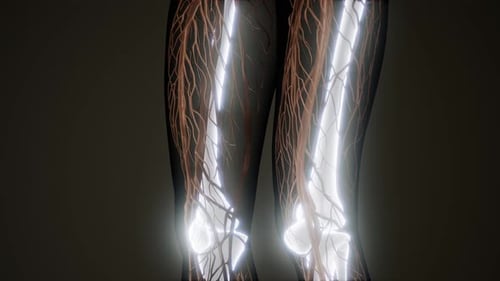 3D Human Anatomy Scan with Visible Bones, Nerves, and Internal Organs