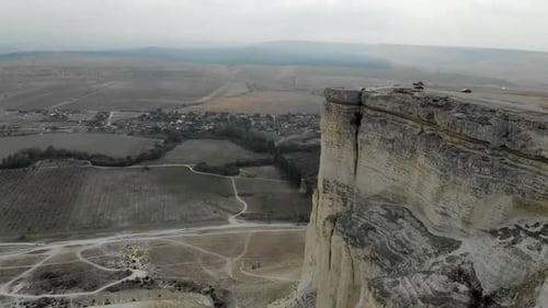 Aerial View of White Rock Crimean Peninsula