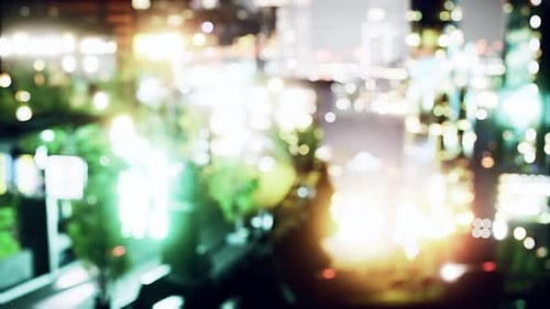 Blurred Abstract Background Lights Cityscape View