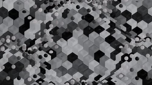 Abstract Geometric Cubes and Spheres Looping Background
