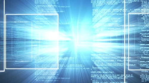 Digital Code Data Stream Background Animation