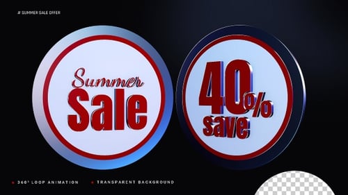 Rotating 3D Sale Badge for Promotions