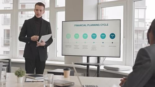 Financial Planning Presentation in a Modern Workplace