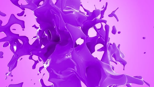 Energetic Purple Liquid Explosion Fluid Transition