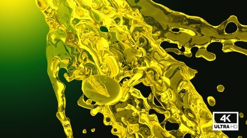 Dynamic Yellow Liquid Splash Transition