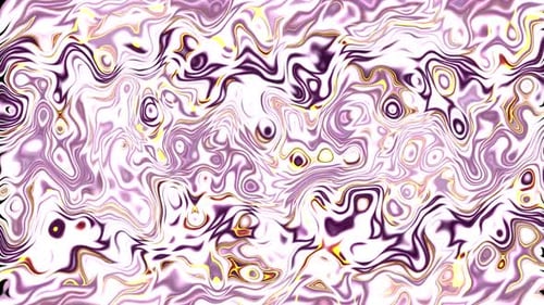 Abstract Flowing Purple and Gold Liquid Pattern Animation