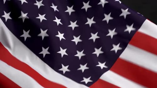 Close Up of American Flag Waving