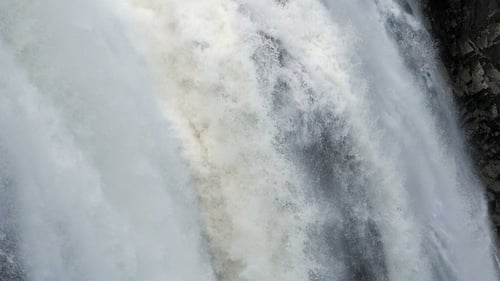 Water falling. Mountain