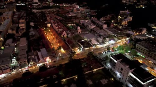 Evening City on the Seashore
