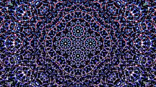 Abstract Geometric Glowing Kaleidoscope Background Animation
