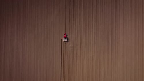 Tractor at Work in Field