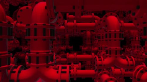 Red Pipe Tunnel 01 Hd