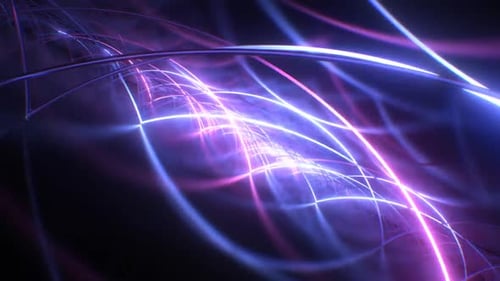 Abstract Neon Glowing Lines Background Animation