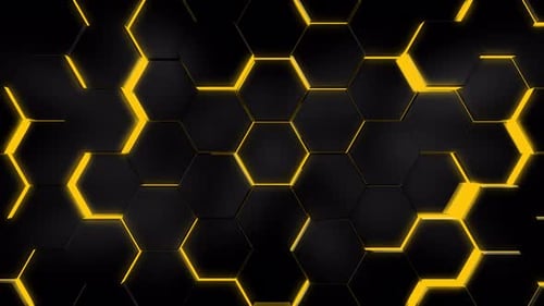 Gelbe Sechsecke Hintergrund
