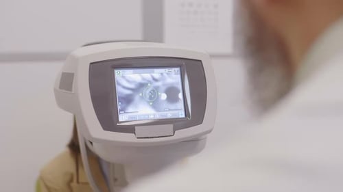 Eye Examination Machine Testing Patient Health