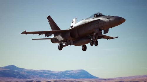 American Military Plane Over the Desert