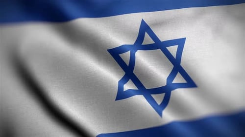Waving Flag of Israel Motion Background