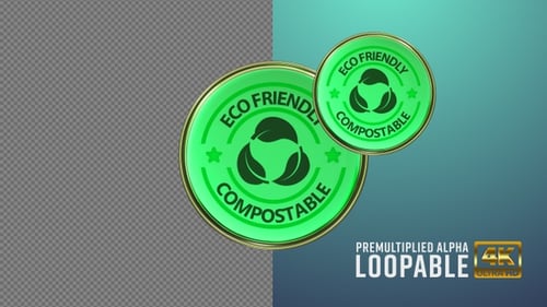 Bucle de insignia eco compostable con canal alfa