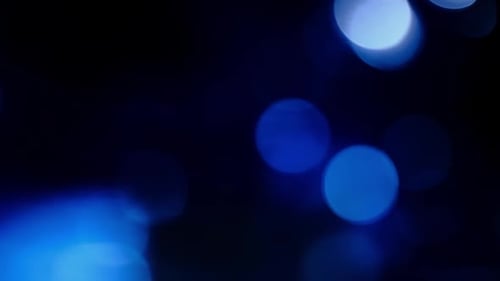 Abstract Blue Lights Bokeh Background