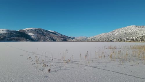 Abant Lake frozen, frozen lake