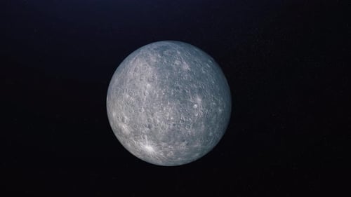 Rotating 3D Planet in Dark Space