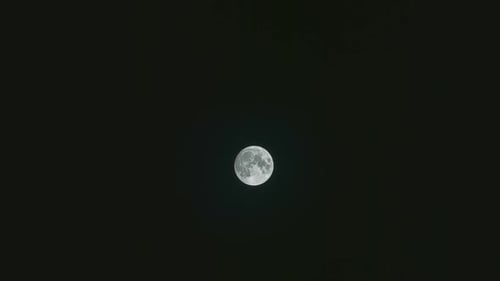 Full Moon Moving Across the Night Sky