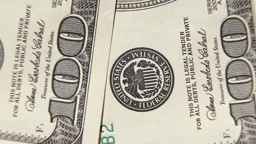 One Hundred Dollars Banknotes Macro