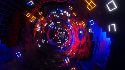 Vj Loop Futuristischer funkelnder Tunnel 13122102