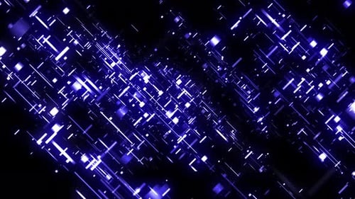 Abstract Glowing Purple Lines and Shapes Motion Background