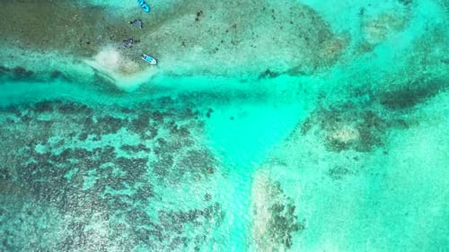 Aerial drone view texture of luxury lagoon beach vacation by blue sea with white sand background of
