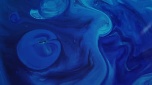 Fluid Blue Gemälde mit hohem Durchfluss