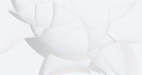 Clean White Abstract Minimalist Shapes Motion Background Loop