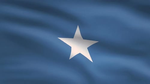 Waving Somalia Flag Realistic Animation