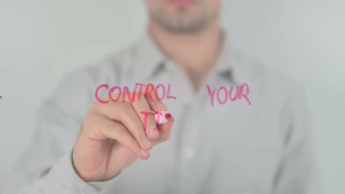 Control Your Time Writing on Screen with Hand