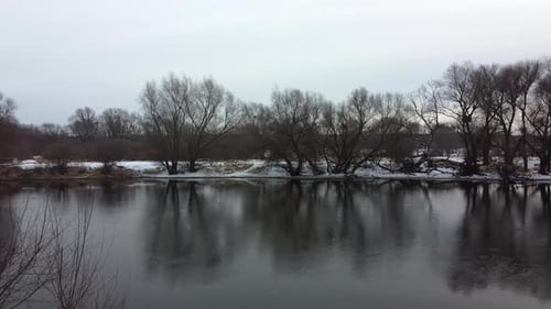 Winter Flusslandschaft Snow Aero
