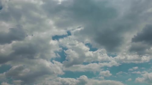 Softly Grey Clouds And Blue Sunny Sky