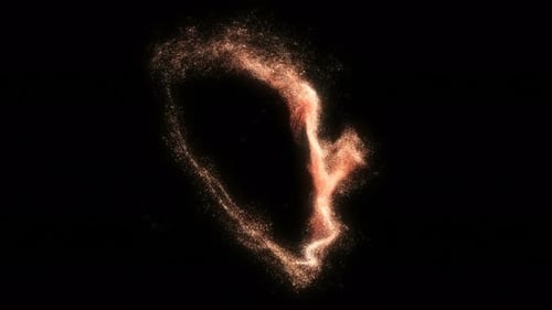 Dynamic Glowing Particles Fluid Motion Background